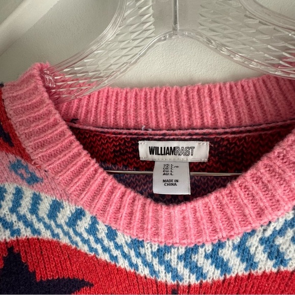 William Rast colorful Star Pattern Sweater size L - Picture 4 of 5
